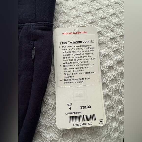 Lululemon Free To Roam Jogger *30" Size 4 Stretch French Terry - Picture 9 of 10